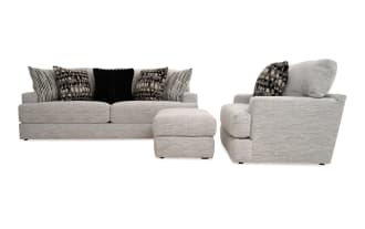 Glacier White 93'' Sofa, Chair & Ottoman
