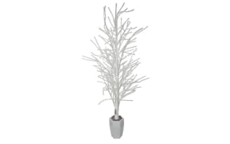 6' LED White Faux Birch Tree