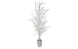 6' LED White Faux Birch Tree