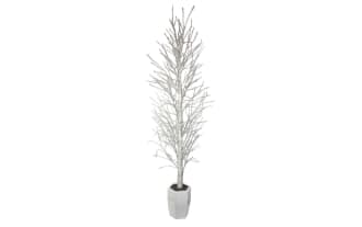 8' LED White Faux Birch Tree