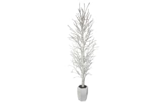 8' LED White Faux Birch Tree