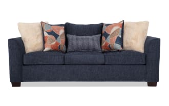Brynn Navy 91'' Sleeper Sofa with Queen Cooling Mattress