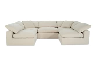 Dream Shell 183'' 5 Piece Modular Sectional with 3 Armless Chairs, 2 Corners