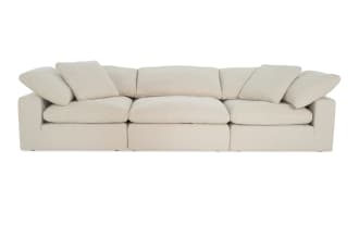Dream Shell 131'' 3 Piece Modular Sofa with 2 Corners, 1 Armless Chair