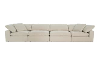 Dream Shell 174'' 4 Piece Modular Sofa with 2 Corners, 2 Armless Chairs