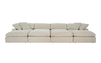 Dream Shell 174'' 8 Piece Modular Sectional with 4 Ottomans, 2 Armless Chairs, 2 Corners