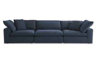 Dream Navy 131'' 3 Piece Modular Sofa with 2 Corners, 1 Armless Chair