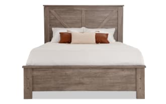 Savannah King Brown Panel Bed
