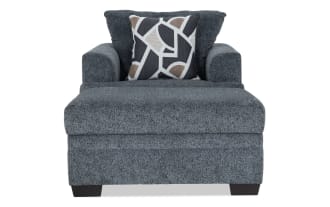 Hannah Gray Chair & Storage Ottoman