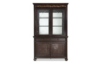 Regency 2 Piece Brown China Cabinet