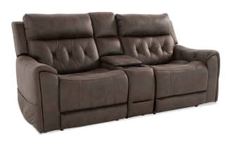 Canyon Walnut 83'' Bluetooth Audio Power Lift & Reclining  Console Loveseat