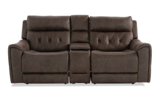 Canyon Walnut 83'' Bluetooth Audio Power Lift & Reclining  Console Loveseat