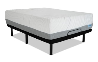 Power Bob Elite Base with Twilight 15.5'' Queen Plush Split Head Mattress