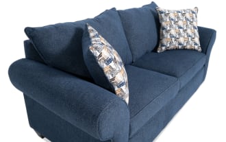 Kylie Navy 82'' Sleeper Sofa with Full Gel Mattress