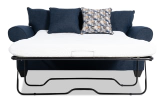 Kylie Navy 82'' Sleeper Sofa with Full Gel Mattress