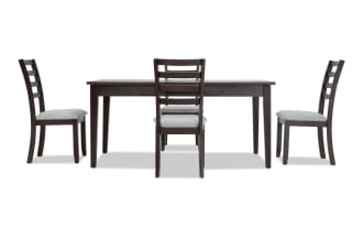 Homeworks 5 Piece Dark Brown & Gray Dining Set