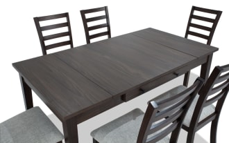 Homeworks 7 Piece Dark Brown & Gray Dining Set