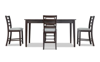 Homeworks 5 Piece Dark Brown & Gray Counter Height Dining Set
