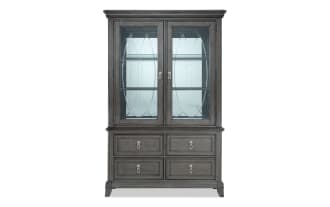 Coco II 2 Piece Gray 4 Drawer China Cabinet