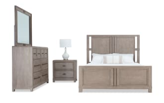 Artisan 4 Piece Queen Gray Panel Bedroom Set