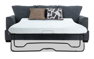 Hannah Gray 92'' Sleeper Chofa with Queen Gel Mattress