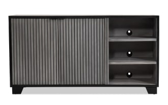 Avalon 60'' Black & Gray Fully Assembled Storage TV Stand