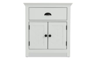 Newport White Nightstand with Drawer