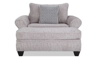 Everly Beige Chair & Ottoman