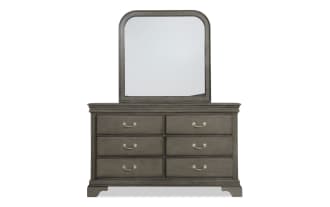 Middleton Gray 6 Drawer Dresser & Mirror