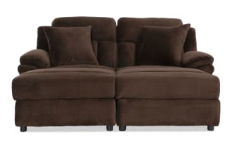 Playmaker Chocolate 79'' Power Reclining Dual Chaise with USB & USB-C Ports