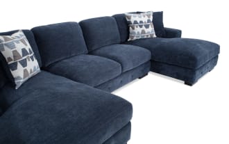 Playground Navy 148'' 3 Piece Dual Storage Chaise Sectional