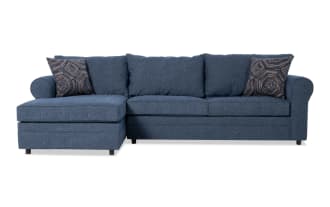 Juno Denim 114'' 2 Piece Left Arm Facing Chaise Sectional