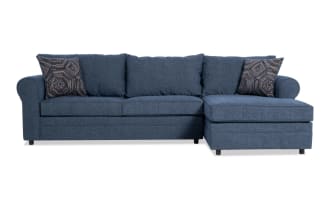 Juno Denim 114'' 2 Piece Right Arm Facing Chaise Sectional