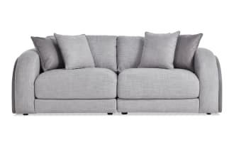 Gravity Gray 92'' 2 Piece Modular Loveseat with 1 Left Arm Facing Chair, 1 Right Arm Facing Chair