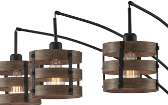 Reagan 88'' Black & Brown Arc Floor Lamp