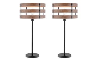 Reagan Black & Brown Table Lamp (Set of 2)