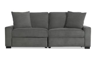 Aspen Charcoal 88'' Power Reclining Loveseat with USB & USB-C Ports