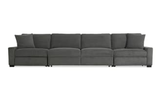 Aspen Charcoal 188'' Power Reclining Pop-Up Sleeper Sofa with USB & USB-C Ports