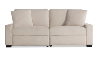 Aspen Beige 88'' Power Reclining Loveseat with USB & USB-C Ports