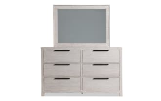Canyon White 6 Drawer Dresser & Mirror