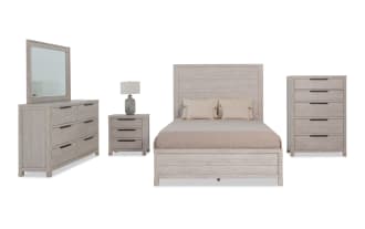 Canyon 5 Piece Queen White Panel Bedroom Set