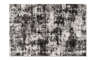 Galaxy 5' x 7' Black Abstract Rug