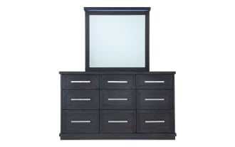 Infinity Charcoal 9 Drawer Dresser & Mirror