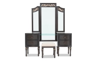 Regency Cherry 4 Drawer Vanity Set