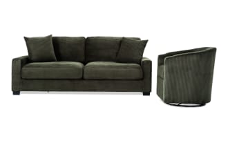 Aspen Forest 86'' Sofa & Swivel Chair