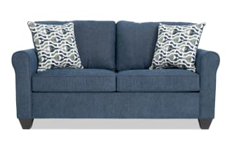 Slumber Navy 72'' Sleeper Sofa with Full Cooling Mattress