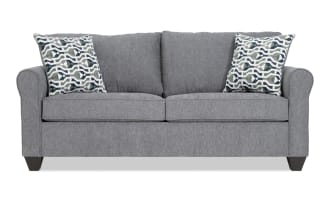 Slumber Gray 80'' Sleeper Sofa with Queen Gel Mattress