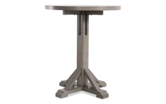 Iris Light Gray Adjustable Height Round Dining Table