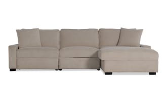 Aspen Beige 149'' Power Reclining 3 Piece Right Arm Facing Chaise Sectional with USB & USB-C Ports