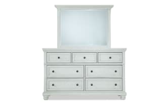 Portland White 7 Drawer Dresser & Mirror